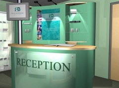 Lab shop reception counter